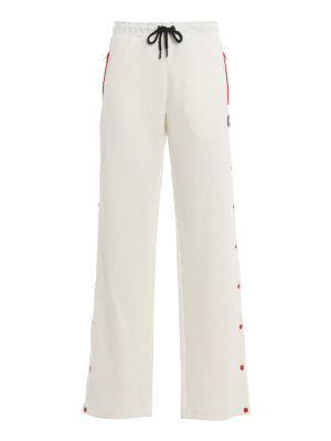 Colmar Originals: tracksuit bottoms - White track pants with side snaps