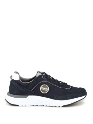 Colmar Originals: sneakers - Sneaker Travis blu in camoscio e tessuto