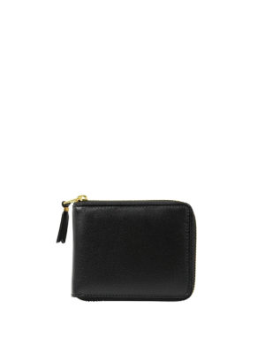 COMME DES GARCONS: portafogli - Portafoglio piccolo zip-around nero in pelle