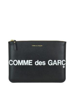 COMME DES GARCONS: portafogli - Busta in pelle con maxi logo