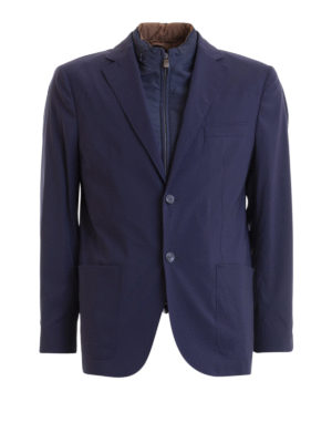 CORNELIANI: giacche blazer - Giacca impermeabile con collo removibile