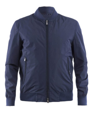 CORNELIANI: giacche casual - Bomber in tessuto tecnico blu