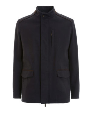 CORNELIANI: giacche casual - Giacca idrorepellente con profili in suede