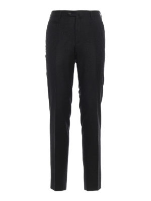CORNELIANI: casual trousers - Academy black virgin wool trousers