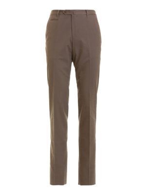 CORNELIANI: pantaloni casual - Pantaloni chino in cotone elasticizzato