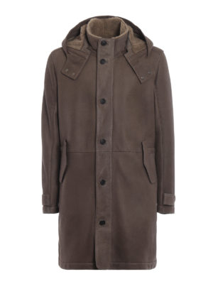CORNELIANI: Pellicce e montoni - Parka in shearling con cappuccio staccabile