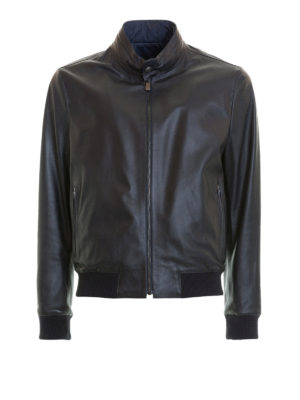 CORNELIANI: giacche in pelle - Giacca reversibile in pelle e tessuto tecnico