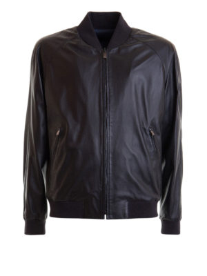 CORNELIANI: leather jacket - Reversible leather jacket