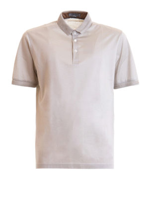 CORNELIANI: polo shirts - Embroidered collar polo