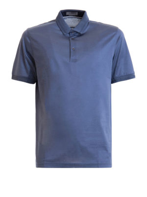 CORNELIANI: polo shirts - Embroidered collar polo
