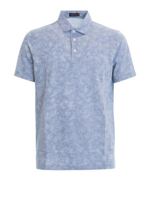 CORNELIANI: polo - Polo in cotone piqué fantasia
