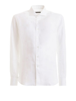 CORNELIANI: camicie - Camicia in garza di cotone bianco