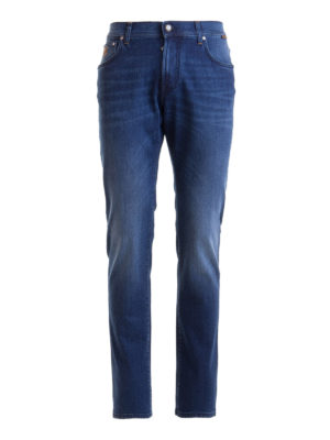 CORNELIANI: straight leg jeans - Faded denim jeans