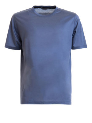 CORNELIANI: t-shirts - Crest embroidery cotton tee