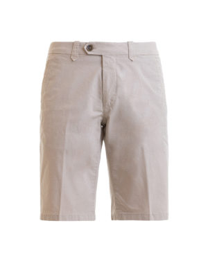 CORNELIANI: pantaloni shorts - Bermuda in cotone stretch beige