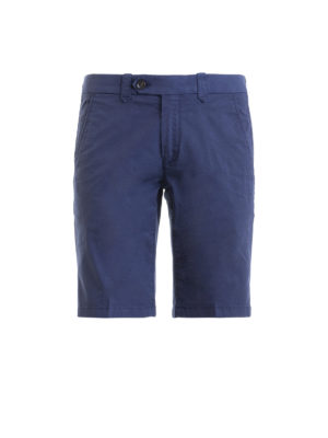 CORNELIANI: pantaloni shorts - Bermuda modello chino in twill blu