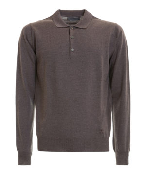 CORNELIANI: maglia a collo alto e polo - Polo in filato di lana