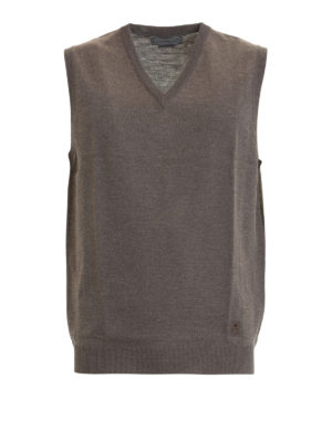 CORNELIANI: maglieria gilet - Gilet in pura lana con scollo a V
