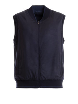 CORNELIANI: gilet - Gilet reversibile in jersey di lana e nylon