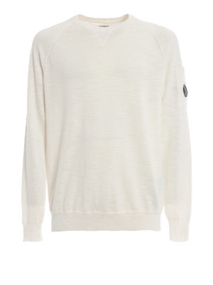 CP COMPANY: maglia collo rotondo - Pull Goggle in misto cotone garzato