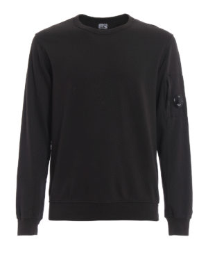CP COMPANY: Felpe e maglie - Felpa Goggle girocollo in cotone nero