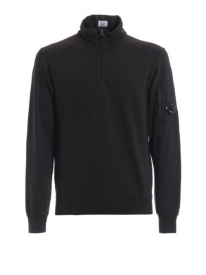 CP COMPANY: Felpe e maglie - Felpa Goggle nera a collo alto