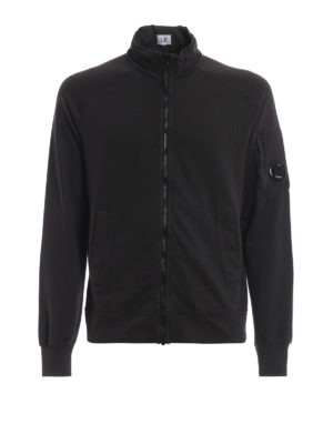 CP COMPANY: Felpe e maglie - Felpa Goggle in cotone blu scuro con zip