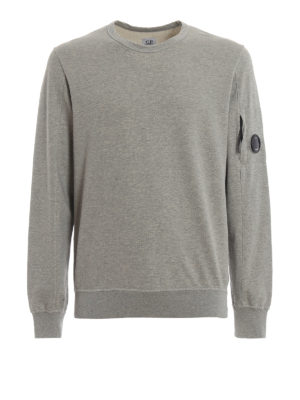 CP COMPANY: Felpe e maglie - Felpa Goggle girocollo in cotone grigio