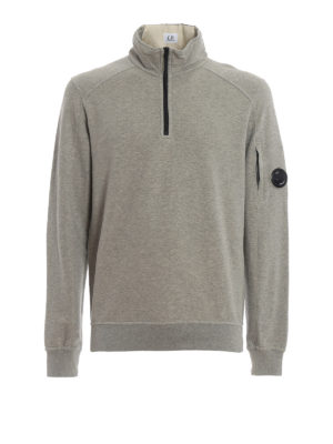 CP COMPANY: Felpe e maglie - Felpa Goggle grigia a collo alto