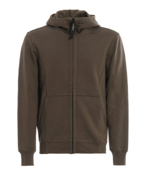CP COMPANY: Felpe e maglie - Felpa verdone con cappuccio e occhialini