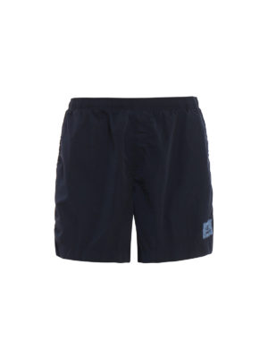 CP COMPANY: Costumi piscina e boxer - Boxer da mare in nylon blu scuro
