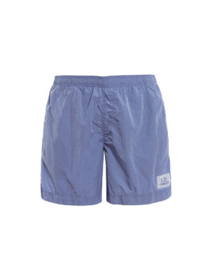 CP COMPANY: Costumi piscina e boxer - Boxer da mare in nylon azzurro