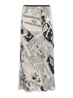 Diane von Furstenberg: Faldas media pierna y semilargas - Falda Semilarga - Mae