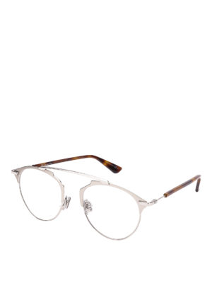 DIOR: Glasses - DiorSoRealRise silver-tone eyeglasses