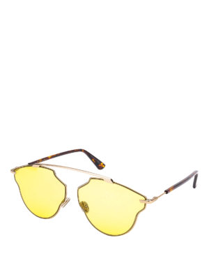 DIOR: sunglasses - DiorSoRealPop yellow lenses sunglasses