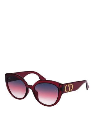 DIOR: occhiali da sole - Occhiali da sole in Optyl rosso trasparente
