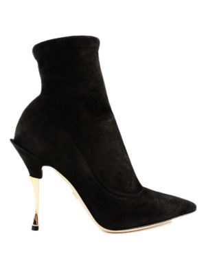 DOLCE & GABBANA: tronchetti - Tronchetti Cardinale in suede stretch
