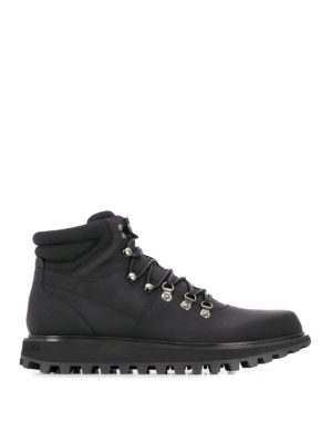 DOLCE & GABBANA: ankle boots - Matte leather hiking ankle boots