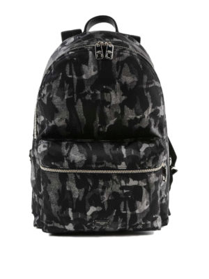 DOLCE & GABBANA: zaini - Zaino Vulcano in nylon camouflage grigio