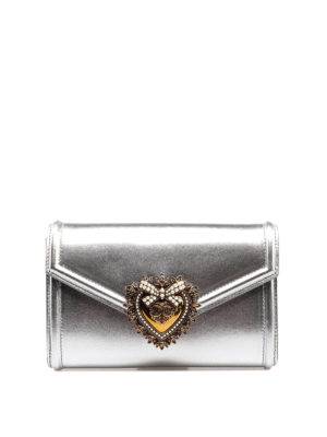 DOLCE & GABBANA: belt bags - Devotion laminated leather belt bag