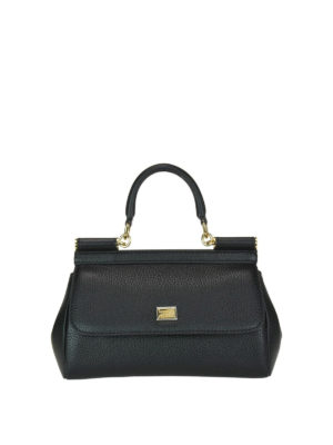 DOLCE & GABBANA: marsupi - Marsupio Sicily in pelle a grana naturale