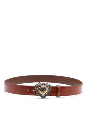 DOLCE & GABBANA: belts - Devotion leather belt