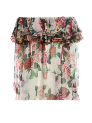 DOLCE & GABBANA: bluse - Blusa stampa rose