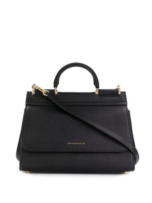 DOLCE & GABBANA: bowling bags - Black Sicily Soft small bag