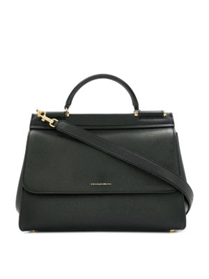 DOLCE & GABBANA: bauletti - Borsa Sicily Soft media nera