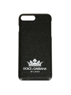 DOLCE & GABBANA: custodie e cover - Cover per Iphone 7/8 plus in pelle Dauphine