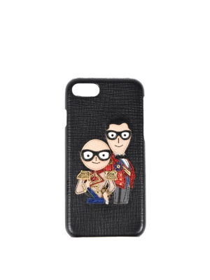DOLCE & GABBANA: custodie e cover - Cover per iPhone 7 in pelle