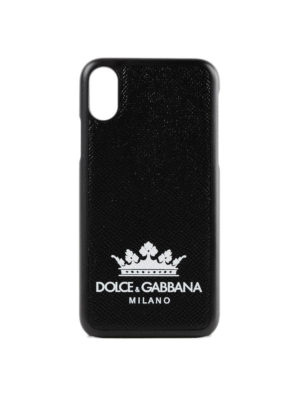DOLCE & GABBANA: custodie e cover - Cover per iPhone X con stampa logo