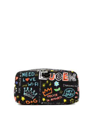 DOLCE & GABBANA: custodie e cover - Beauty case in nylon stampa murales