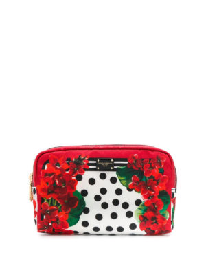 DOLCE & GABBANA: custodie e cover - Beauty case in nylon con stampa Portofino